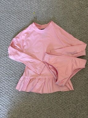 Barefoot Dreams Girls Pink Two-Piece Swim Set